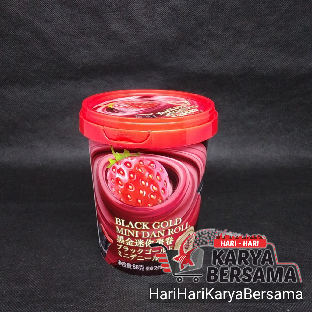 

MELUNDO BLACK GOLDEN MINI EGG ROLL STRAWBERRY FLAVOR TOPLES 88GR