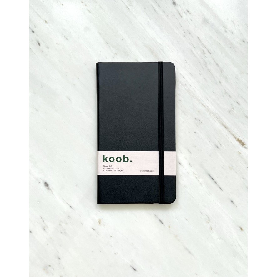 

THOS A601 Koob. Notebook A6+ Buku Tulis Polos / Plain Agenda Jurnal Diary - Hitam