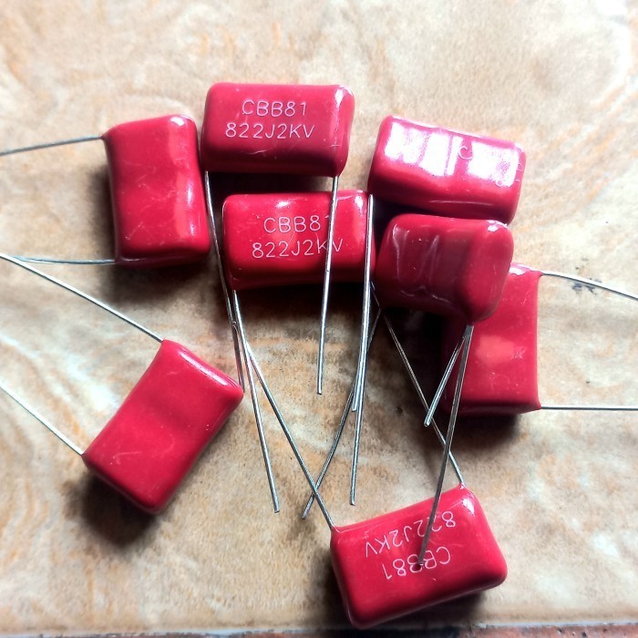 capasitor milar 822j 2000v 822 2000 v 2kv 8n2 mylar kapasitor 1600v 8n2j Fajar elektro 2