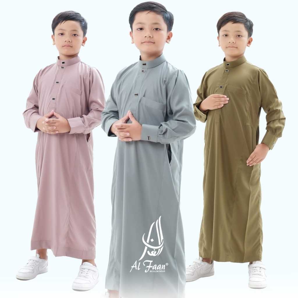 GF45TG Jubah Anak  7_12 thn jubah Pria Gamis anak remaja Pria Jubah Pria Muslim Alzan