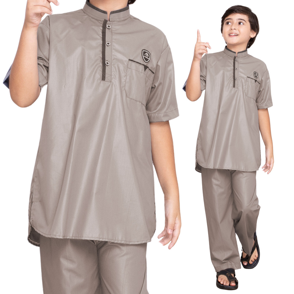 GF36TF Setelan Koko Anak Tangan Pendek Polet 9 - 16 Tahun Zahran Series Original An-Nurzam