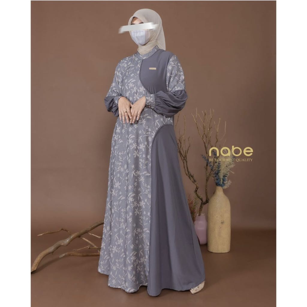 [HARGA KILAT] Gamis Nabe Deena Premium Terbaru / Dress Nabe / Nabe Original / Gamis Ekslusif / Gamis