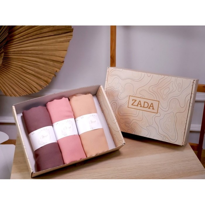 

[[New Arrival]]- Hampers Gift Box Hijab Laser Cut Kado Cantik Eksklusif - 3 pcs POTTON, PASTEL