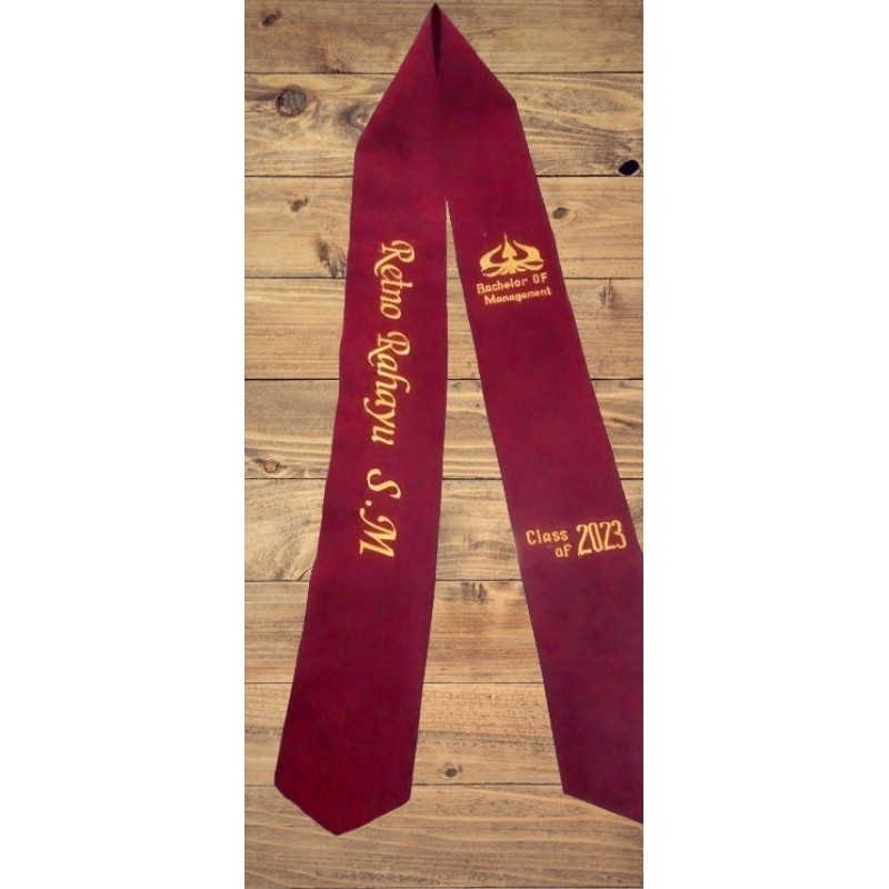 (1 hari jadi)selempang wisuda leher/selempang wisuda 2 sisi Selempang Wisuda