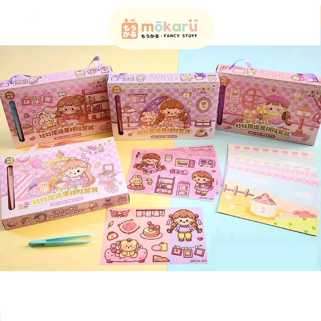 

Fancy Sticker Box JBE-50 Stiker Set Seri Kartu Interior Rumah Landscape