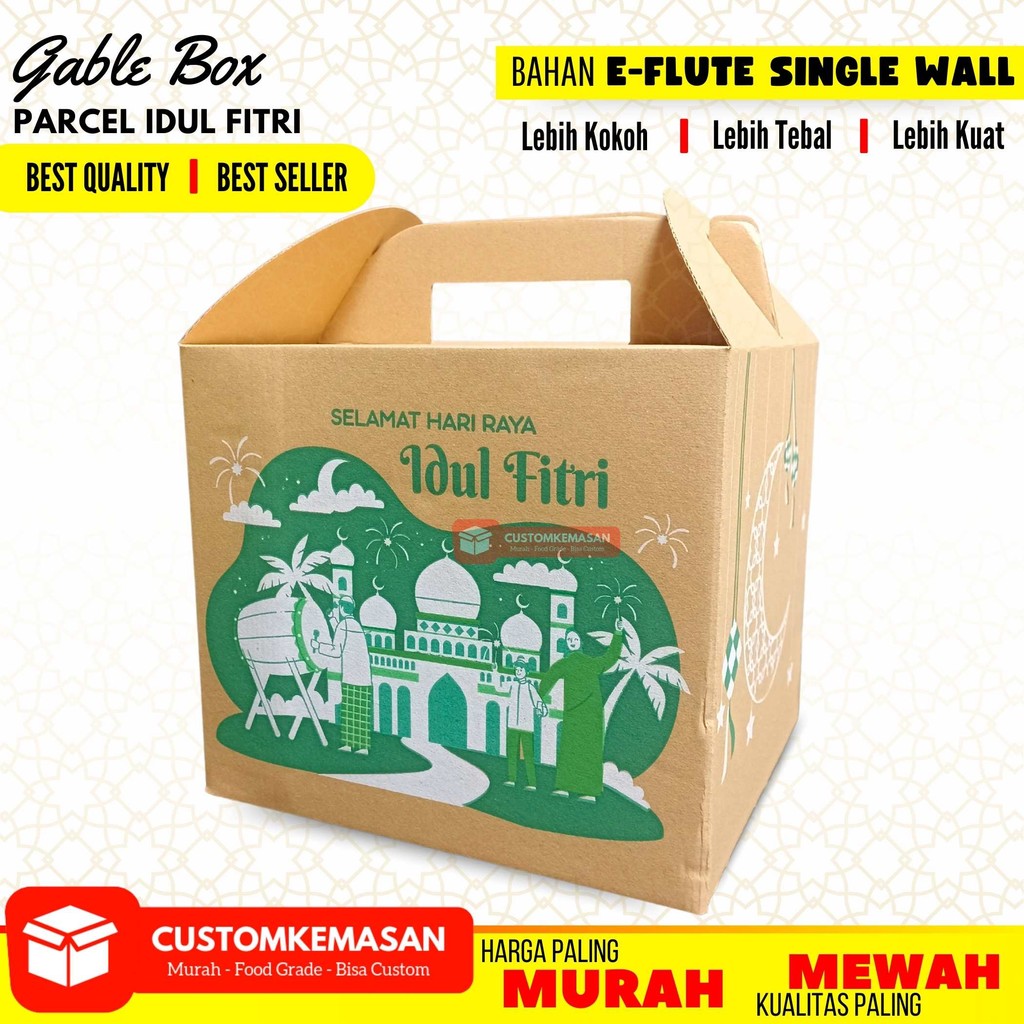 Dus Parcel 30x26x26 Motif / Gable Box Parcel / Kardus Parcel / Dus Parcel Idul Fitri / Dus / Kardus 