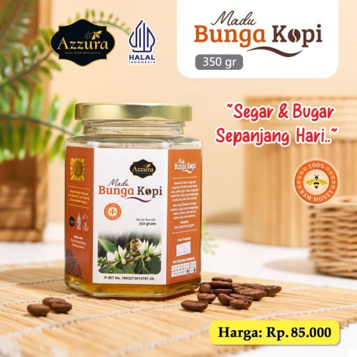 

Madu Azzura Alami Sehat | Madu Bunga Kopi Botol 350 Gram | Vitamin Kesehatan Sehat Imunitas Anemia Nafsu Makan Nutrisi Vitamin Kebugaran