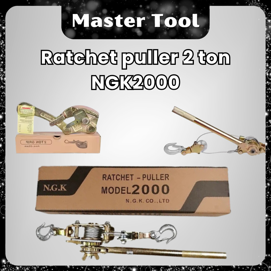 Master Tool (Garansi 1 Tahun) Ratchet puller NGK2000 2 ton Trek Tang Tarik Pengencang Kait Ganda MST