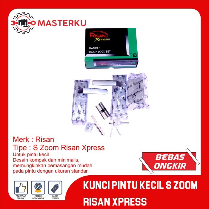 Kunci Pintu Kecil S Zoom Risan Xpress/Kunci Pintu Set/Door Lock Set/HandleLock Set/Kunci Pintu Risan