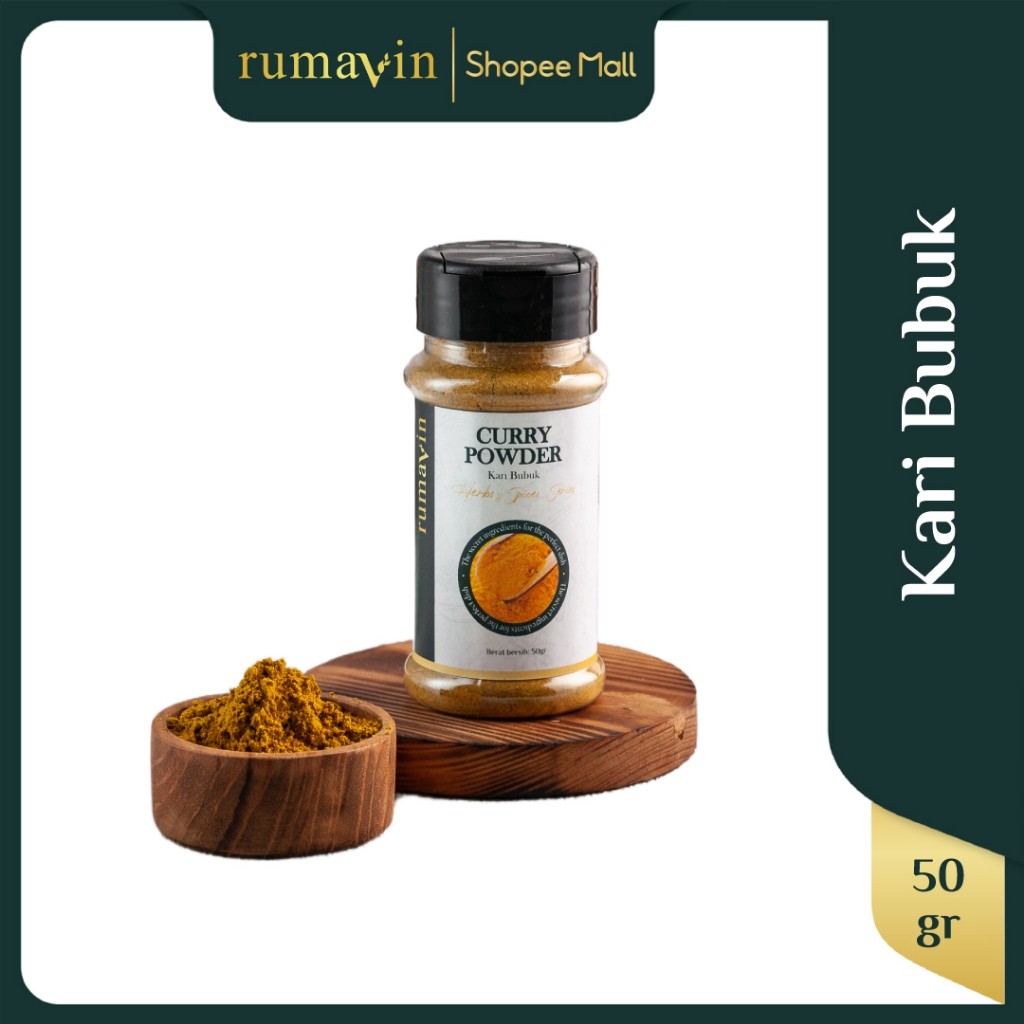 

Rumavin - Premium Rempah Curry Powder / Kari Bubuk Botol 50gr