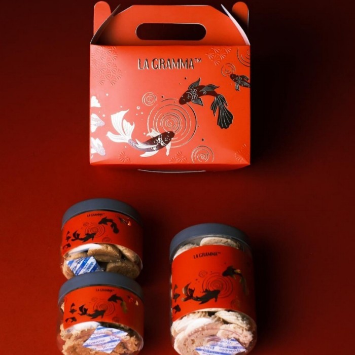 

hampers natal imlek lebaran double handle kue kering cookies lebaran - 4 kecil, +1 kast bsr