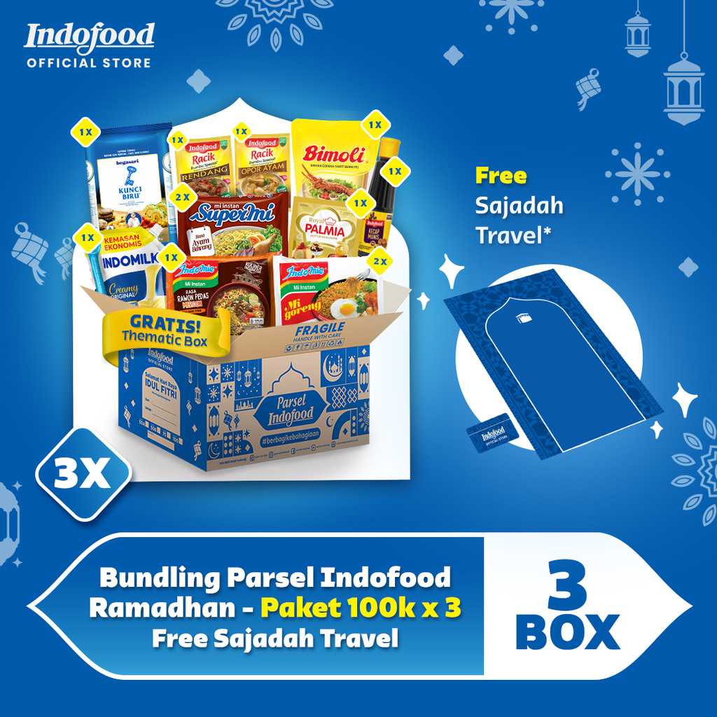 

3 Box - Parsel Indofood Ramadan 2025 - Hampers Lebaran 100K