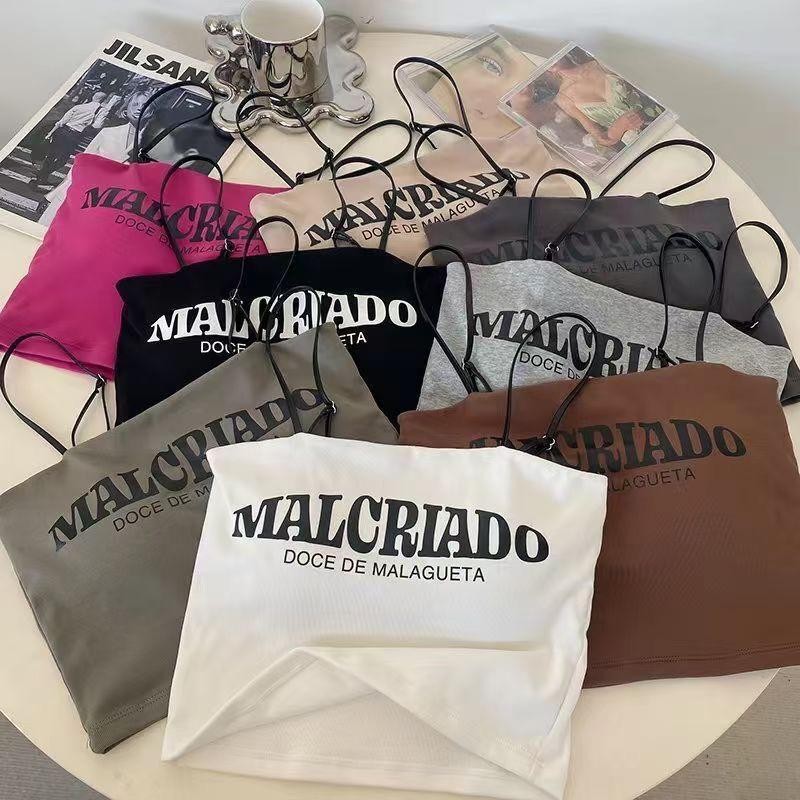 039 TANKTOP BRA WITH CUP SQUARE TALI KECIL LOGO