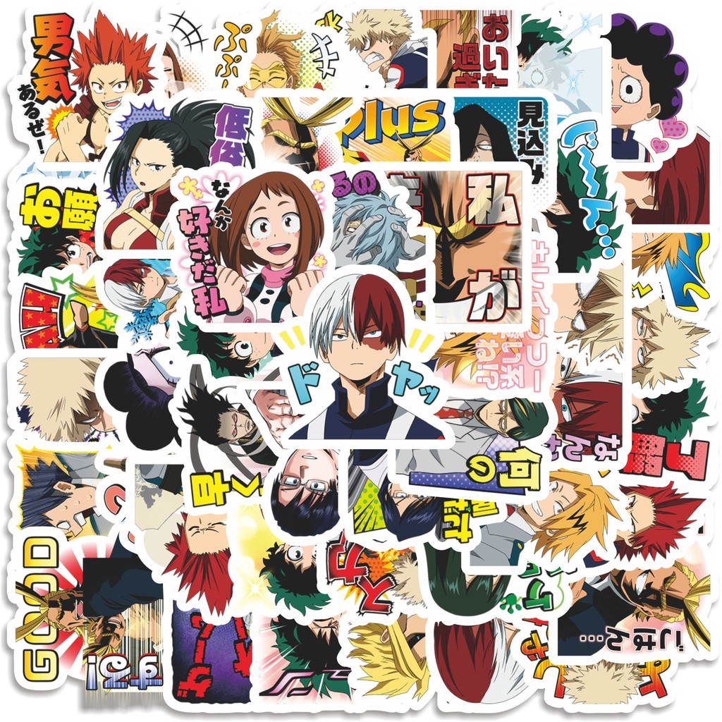 

COD 50 Pcs Stiker My Hero Academia Japan Anime V7 Lucu Anti Air Untuk Dekorasi Notebook Sepeda Skateboard Handphone