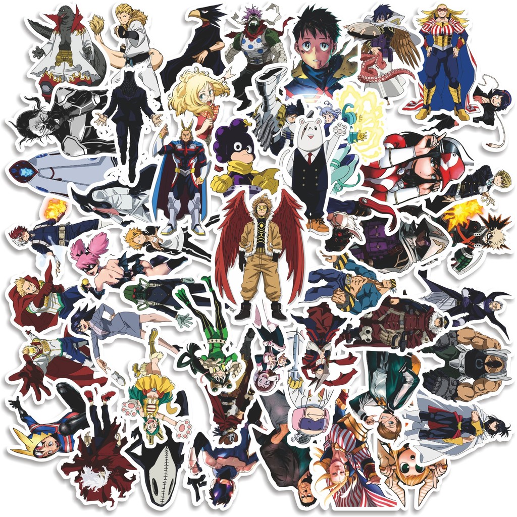 

COD 50 Pcs Stiker My Hero Academia Japan Anime V17 Lucu Anti Air Untuk Dekorasi Notebook Sepeda Skateboard Handphone