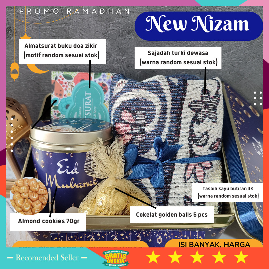 

Termurah Kado Cantik Unik Hampers Keren / Hampers Idul Fitri / Parcel Ramadan / Parsel Lebaran Kado Hari Raya Navy Tin Parcel Paket Kue Kering Ramadhan by Hapunni Collection
