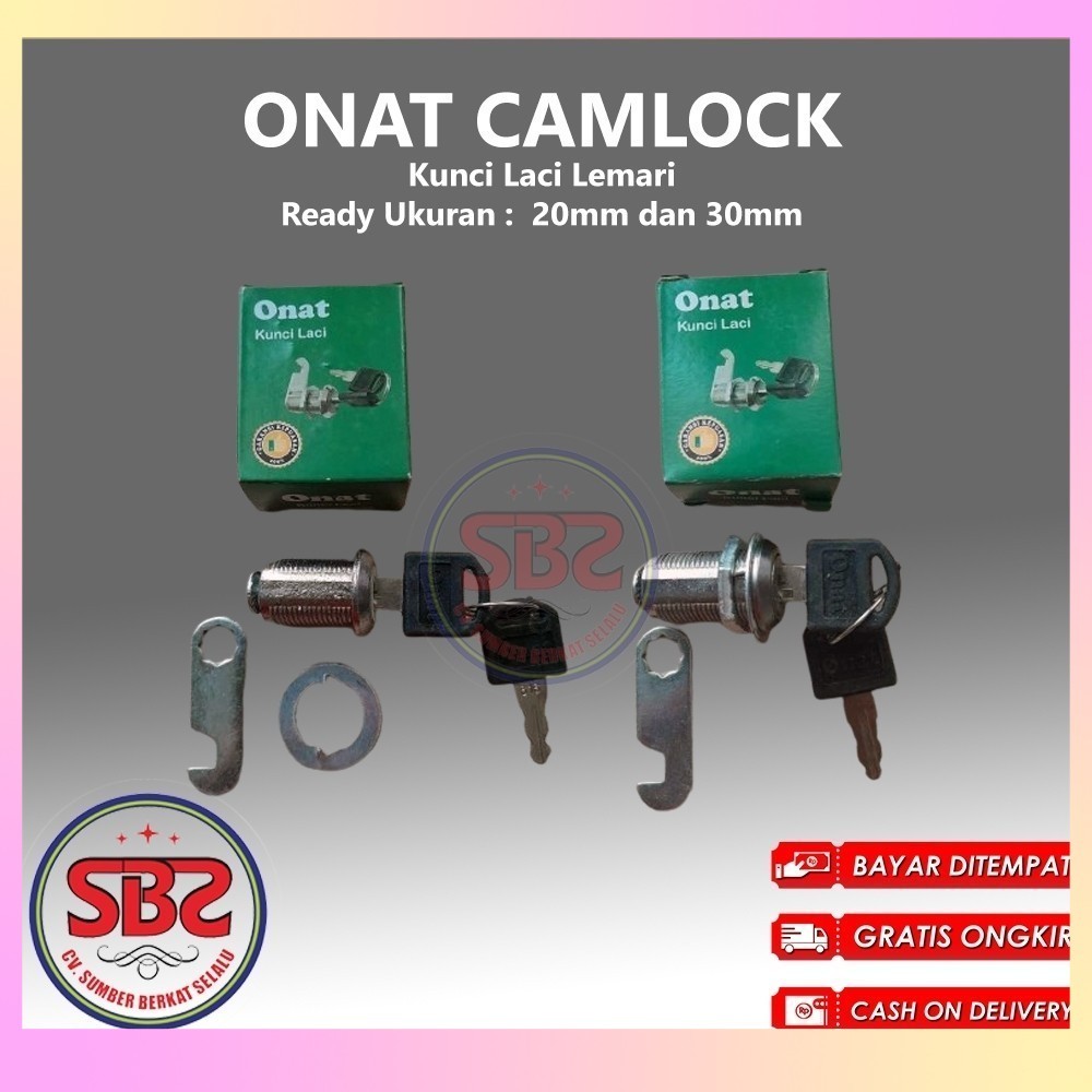 Cam Lock camlock Kunci Laci Lemari ONAT 103 - 30 mm dan 20mm