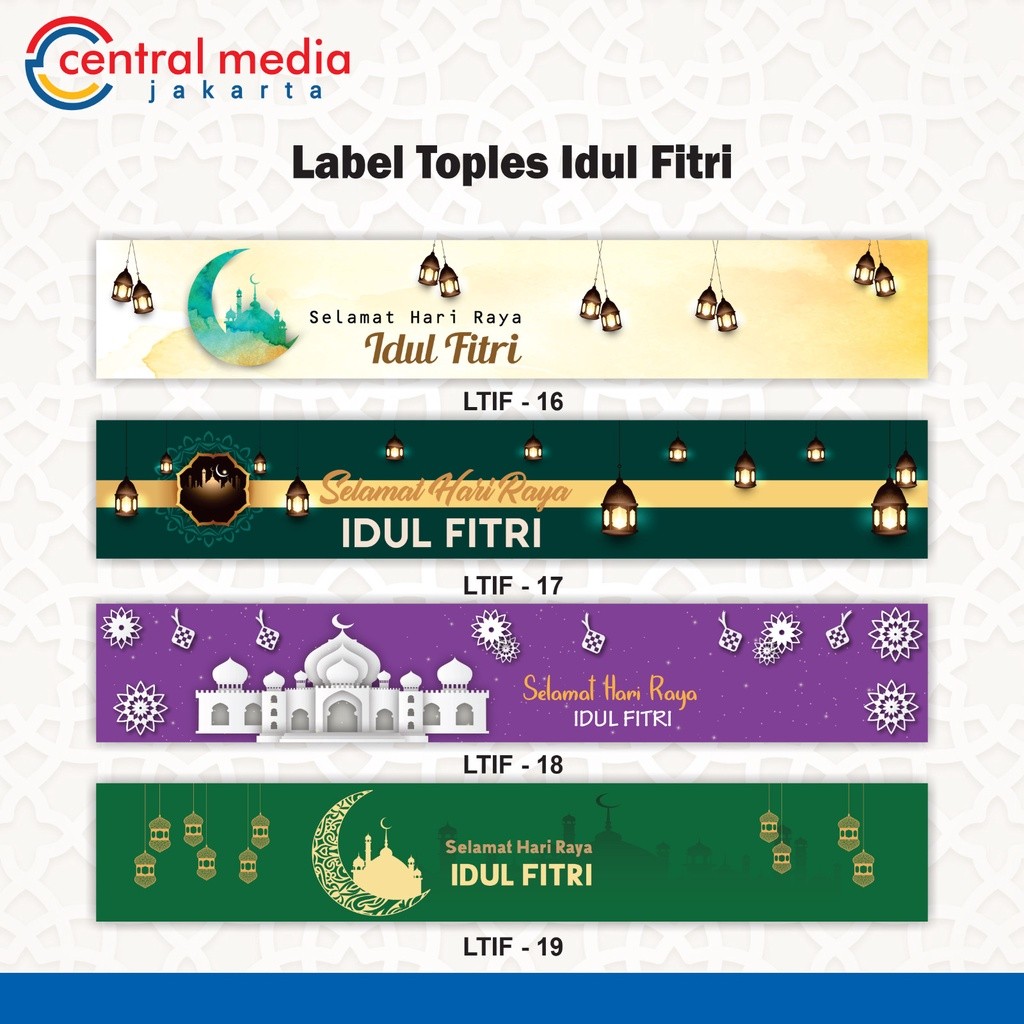 

Cetak Kilat - 50 Pcs Label Toples Idul Fitri 30x5 cm Paper Belt Toples Hampers Lebaran