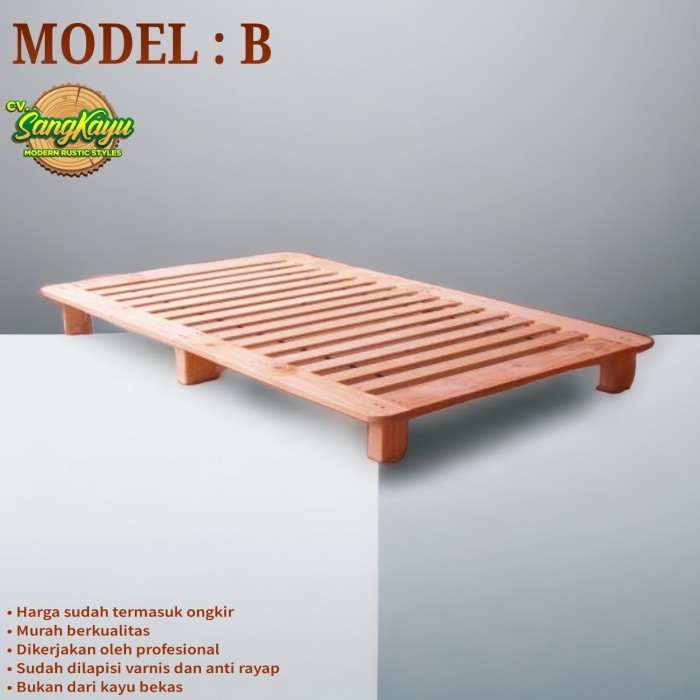 Rangka Divan Dipan Kayu Minimalis – TERMURAH Tempat Tidur 90x200 cm
