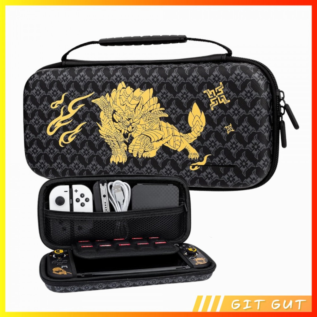 Nintendo Switch Monster Hunter Rise Travel Case Bag Tas Pouch Storage