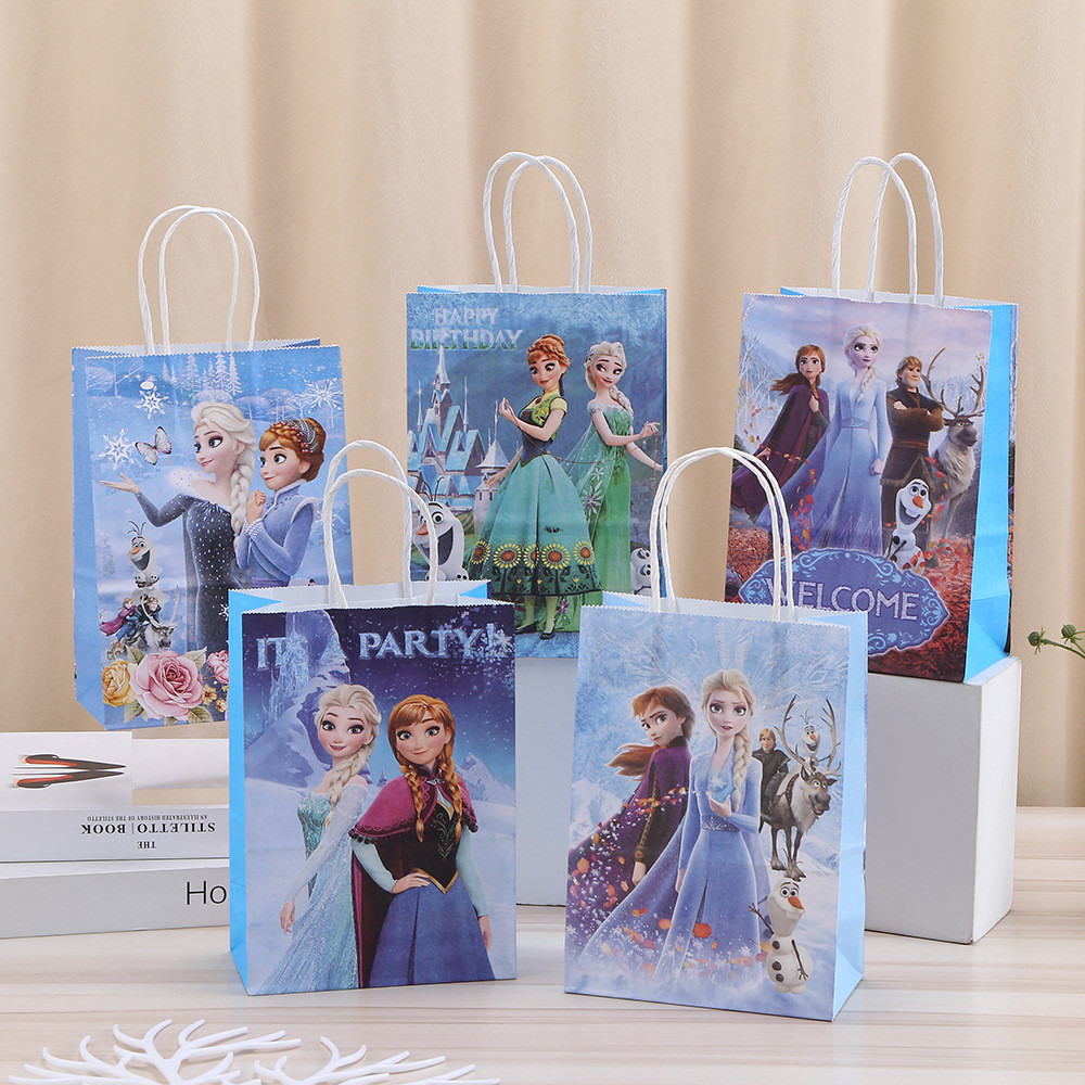 

PAPER BAG GODDIE BAG TAS KADO HADIAH PESTA ULANG TAHUN MOTIF FROZEN ANNA ELSA