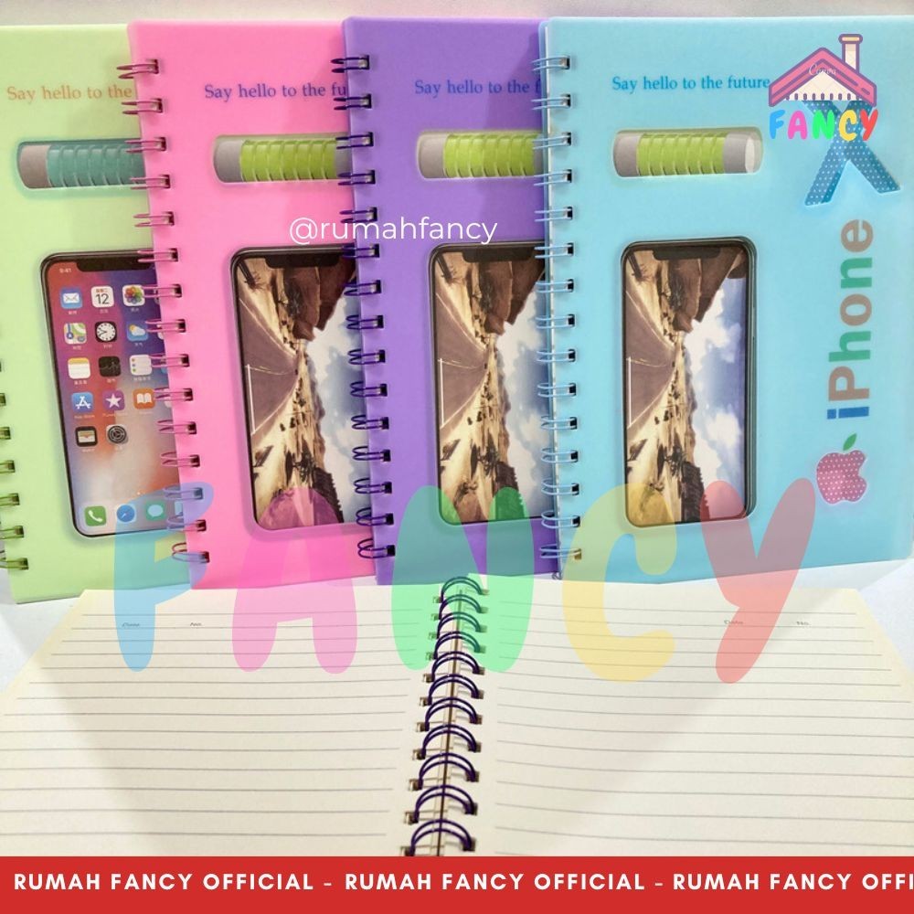 Notebook Buku Spiral A5 Aesthetic TEBAL Warna Pastel / Buku Spiral Hard Cover Plastik