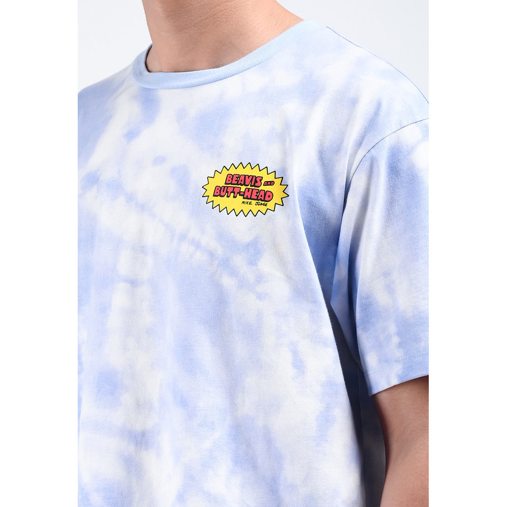 MANZONE Kaos Lengan Pendek Pria HIPPIE - Blue White