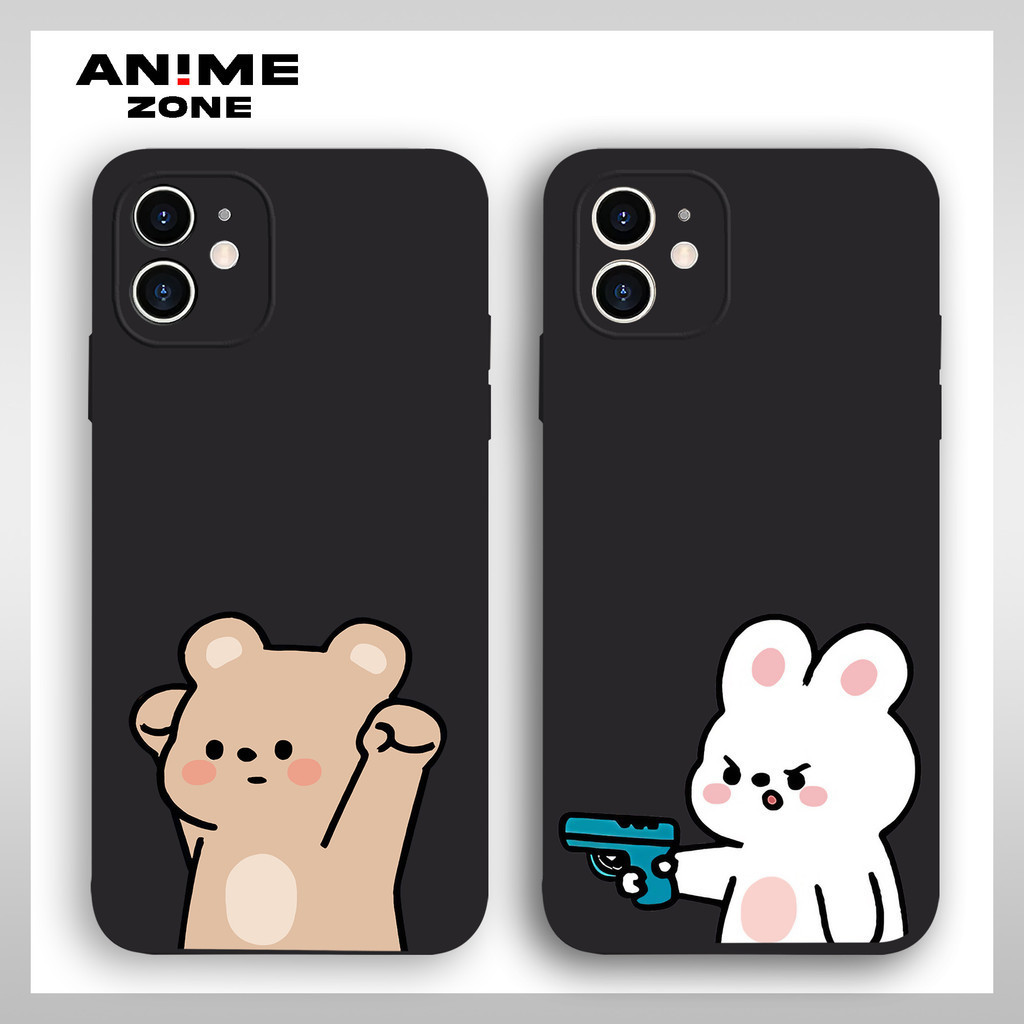 Softcase Vivo Y12 Y12S Y20 Y21 Y22 Y27 Y16 Y17S Y91C Y30 Y50 Y15S Y21 V9 V15 AZ367 Couple Bunny Bear