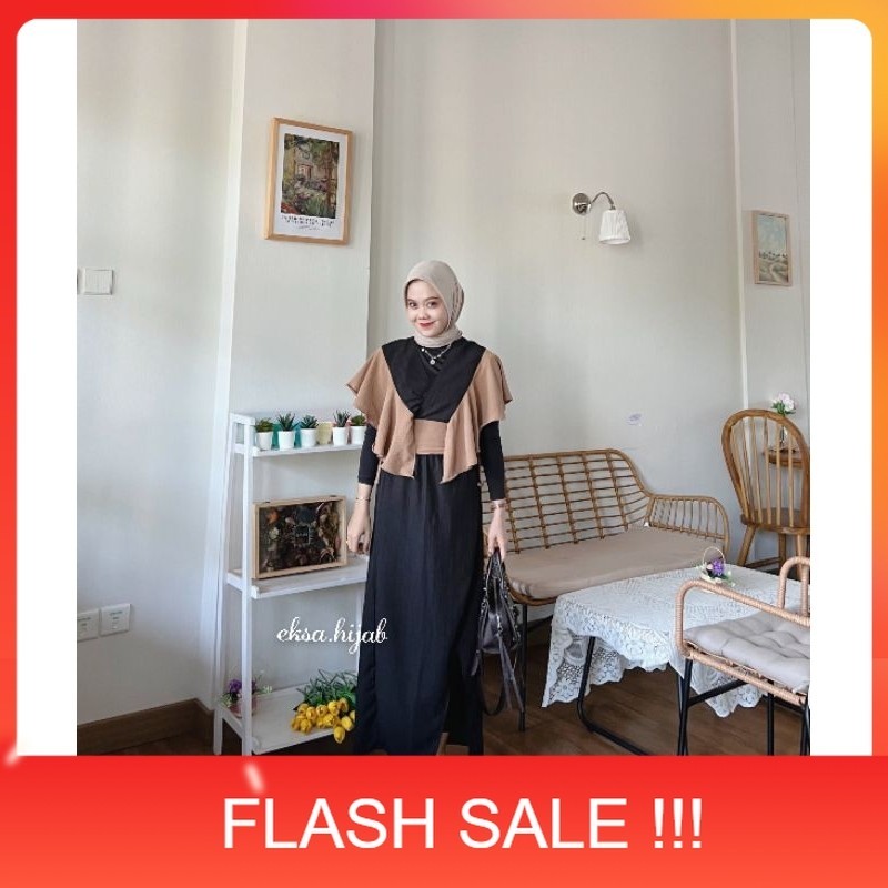 PROMO Kinan Ruffle Set (Setelan rok/ Outer/ Rok slit) Setelan Wanita/ Baju Kondangan/ Korean Outfit