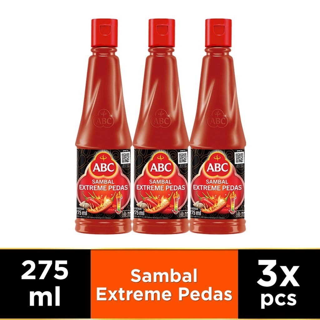 

ABC Sambal Extreme Pedas 275 ml - Multi Pack 3 pcs