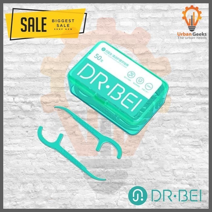 Dr Bei Dental Floss 2 in 1 Tusuk Gigi dan Benang Floss Perawatan Diri