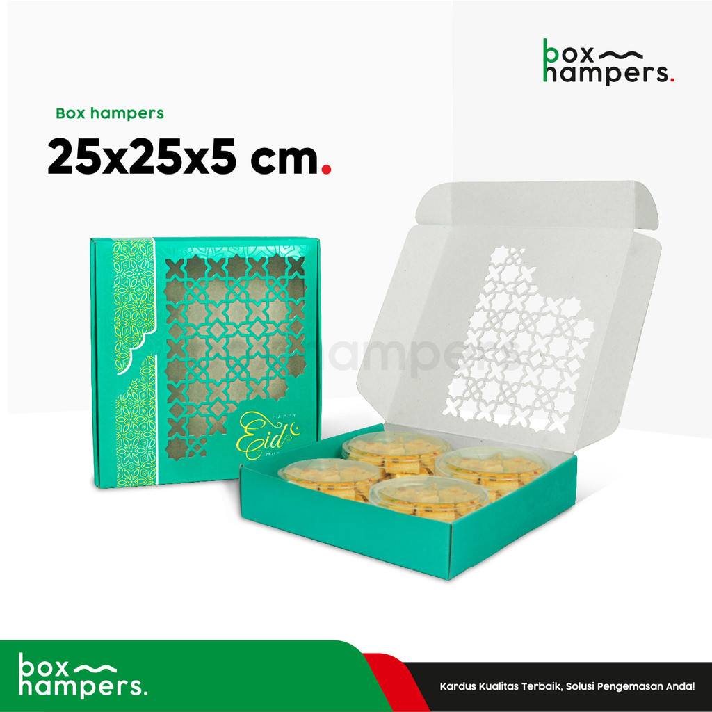 

Box Kuker Premium 250 gr Isi 4 Toples Bulat (25X25X5) + Motif Lubang Krawangan