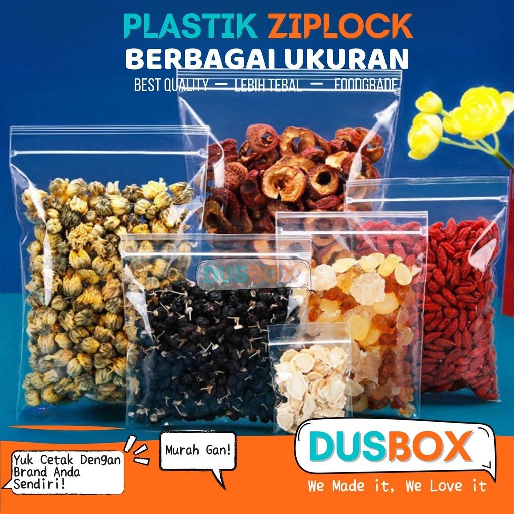 Plastik Ziplock / Plastik Klip Ziplock / Kemasan Ziplock / Plastik Ziplock Besar / Plastik Ziplock K