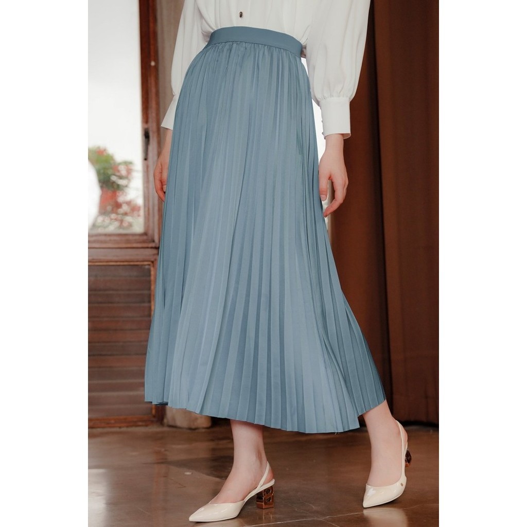 Benang Jarum - Serena Pleats Skirt - Blue - S