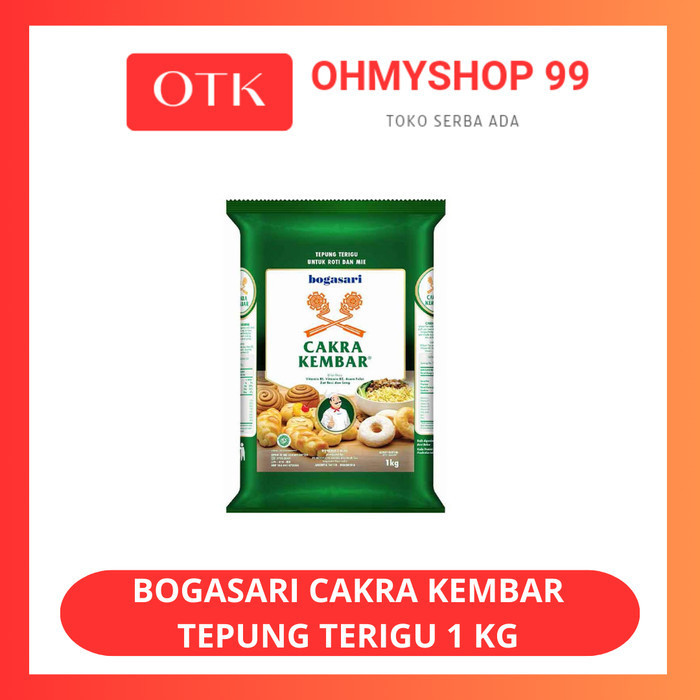 

Tepung Terigu Bogasari Cakra Kembar 1kg