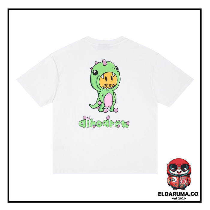 Tshirt Drew Dino Logo Font White Tee Drew House ドリューハウス