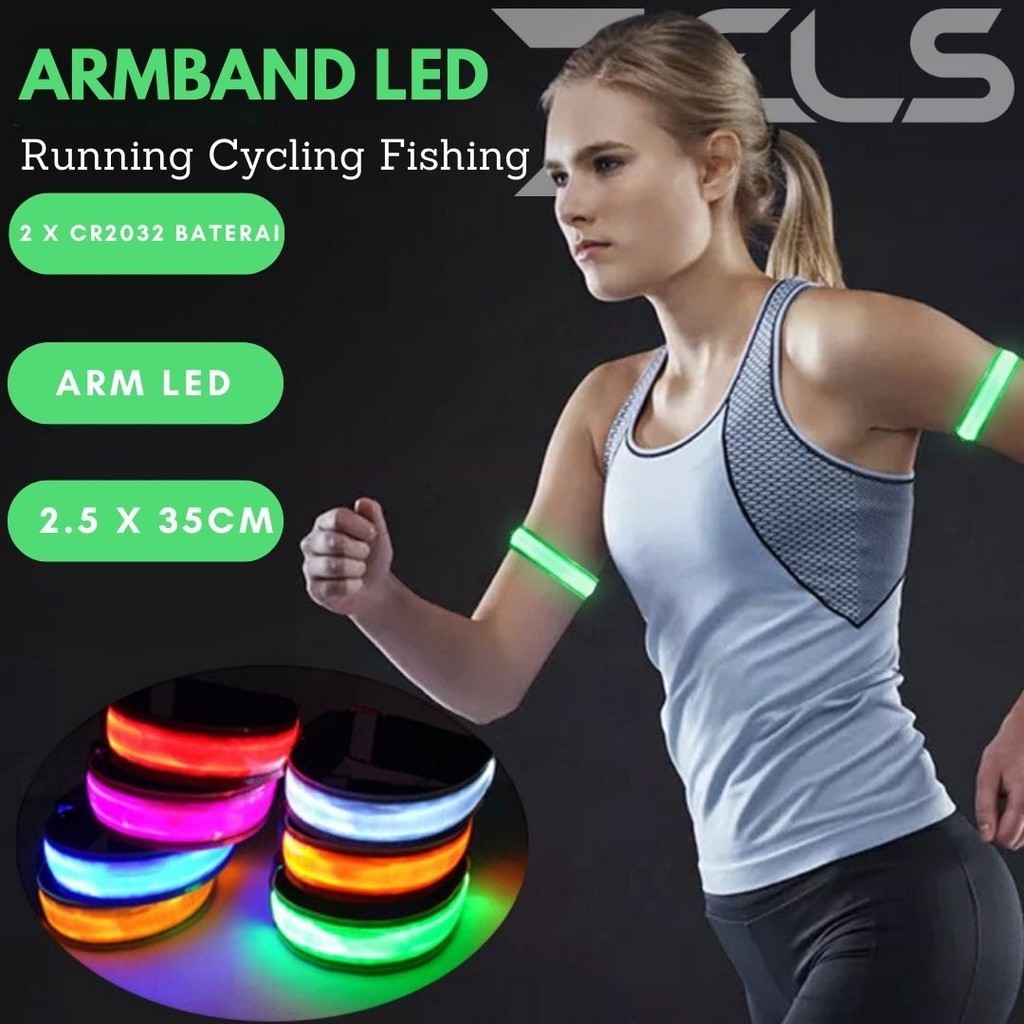 Gelang LED Running Armband Wristband Sport Safety Belt ELS-233
