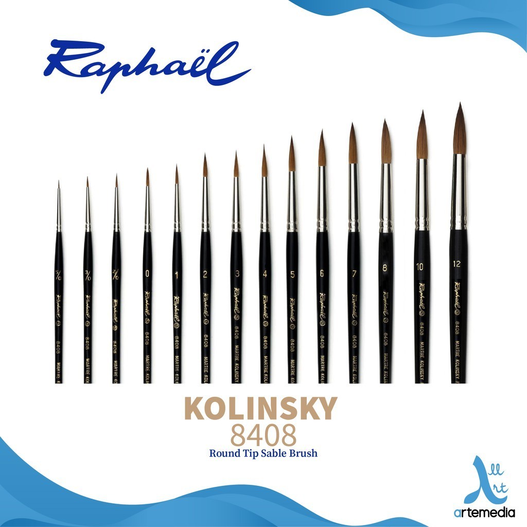 

Raphael 8408 Kuas Lukis Round Sharp Tip Kolinsky Sable Brush