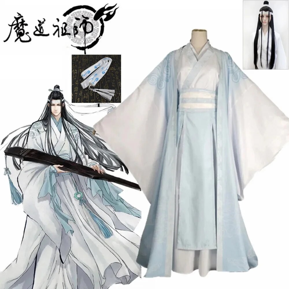 Lan Wangji Cosplay Costumes Mo Dao Zu Shi Original LanZhan Ancient Costume Wig Grandmaster of Demoni