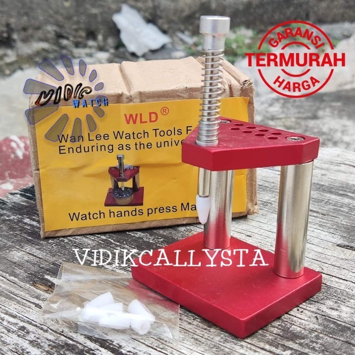 ALAT PASANG JARUM JAM TANGAN WLD BAHAN FULL BESI HAND PRESS WATCH TOOL