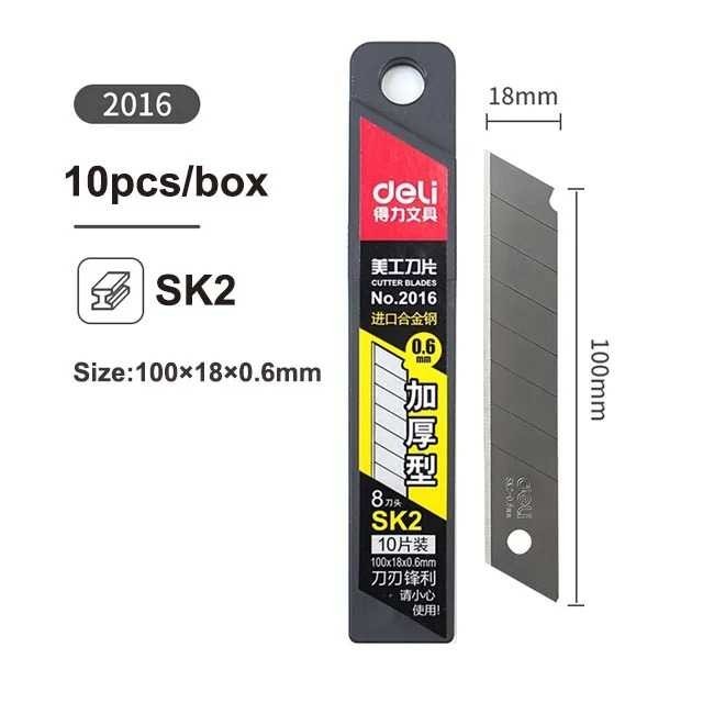 

Deli Mata Pisau Cutter Knife Blade Alloy Steel SK2 18mm 10 PCS - 2016