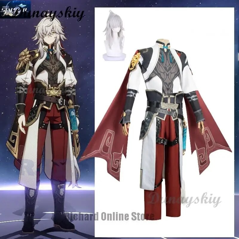 PREORDER Game Honkai Star Rail Jing Yuan Cosplay Costume Wig Chinese Men Cosplay Suit JingYuan Hallo