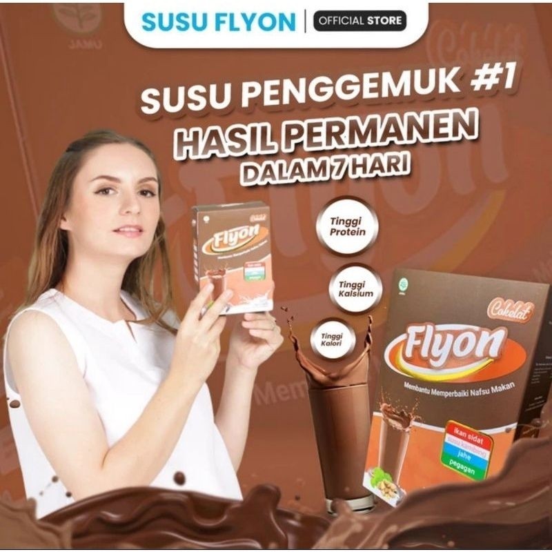 

2 BOX Flyon COKLAT Susu Penggemuk Badan dan Penambah Berat Badan