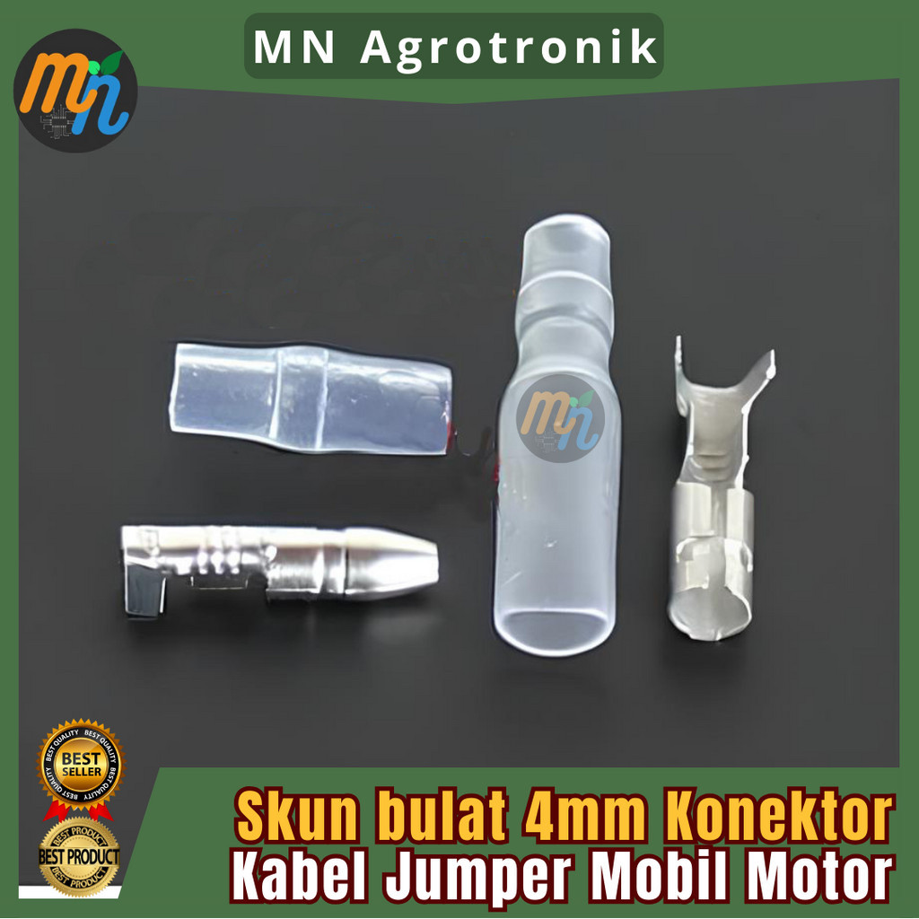Skun Sekun bulat 4mm Konektor Kabel Jumper Mobil Motor Listrik Bullet