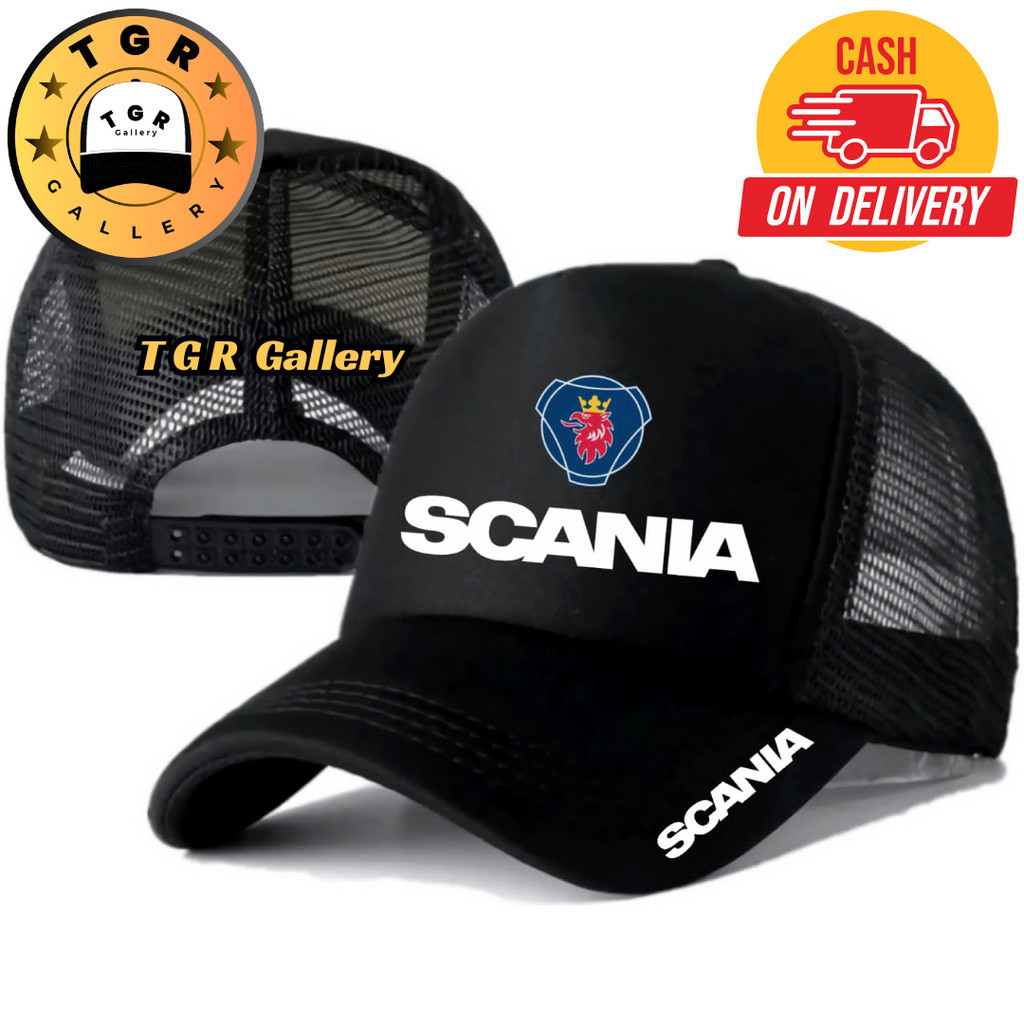 TGR Gallery Topi Trucker SCANIA - Topi Distro SCANIA Logo - Topi SCANIA Premium - Topi Pria Dewasa -