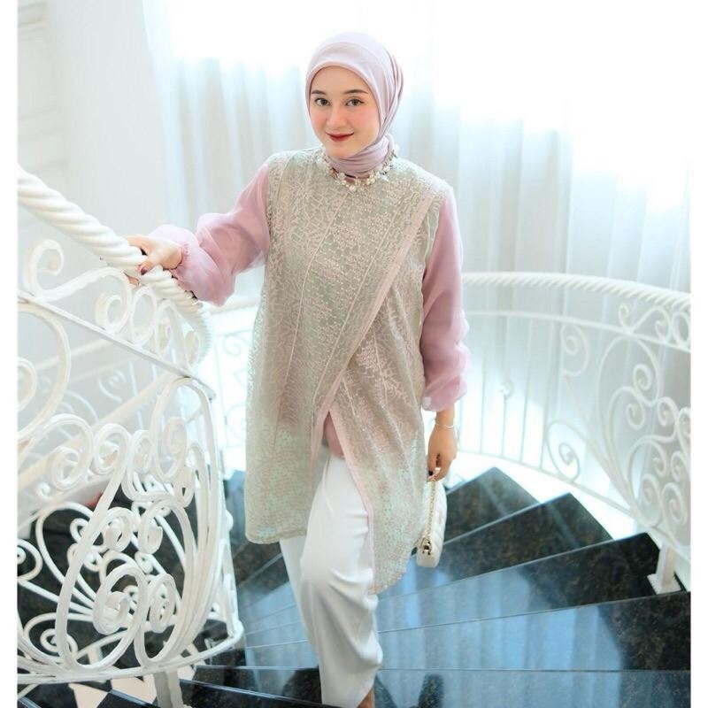 [ NADIRA ] OUTER ORGANZA BORDIR / VEST TUNIK ORGANZA BORDIR