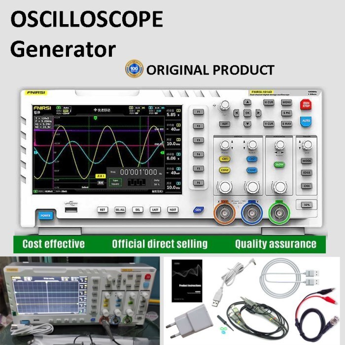 Osiloskop Oscilloscope Osciloscope Digital 2 in 1 Dual Channel 100MHz - Putih