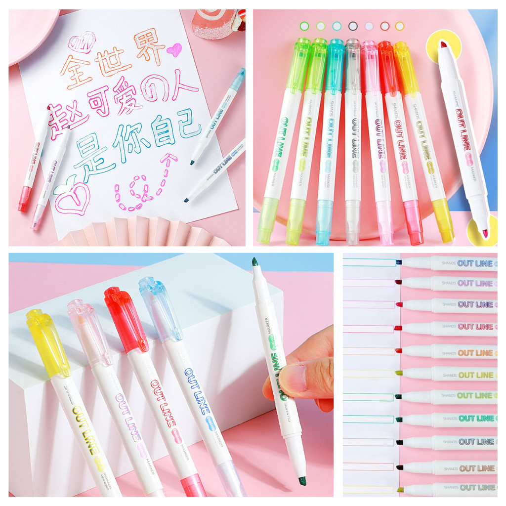 

VIRAL PROMO FLASHSALE - OUTLINE PULPEN GLITTER HIGHLIGHTER | STABILLO GLITTER | PEN SPIDOL GLITTER 2 SISI | PULPEN LUKISAN KALIGRAFI | CALLIGRAPHY DIARY PEN GIFT | DUAL NIB STABILO SPIDOL