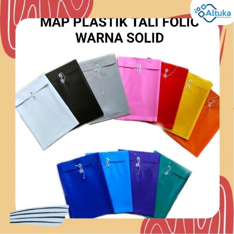 

Map Plastik Tali / Map Folder Plastik Tali Folio Warna Warni R&R