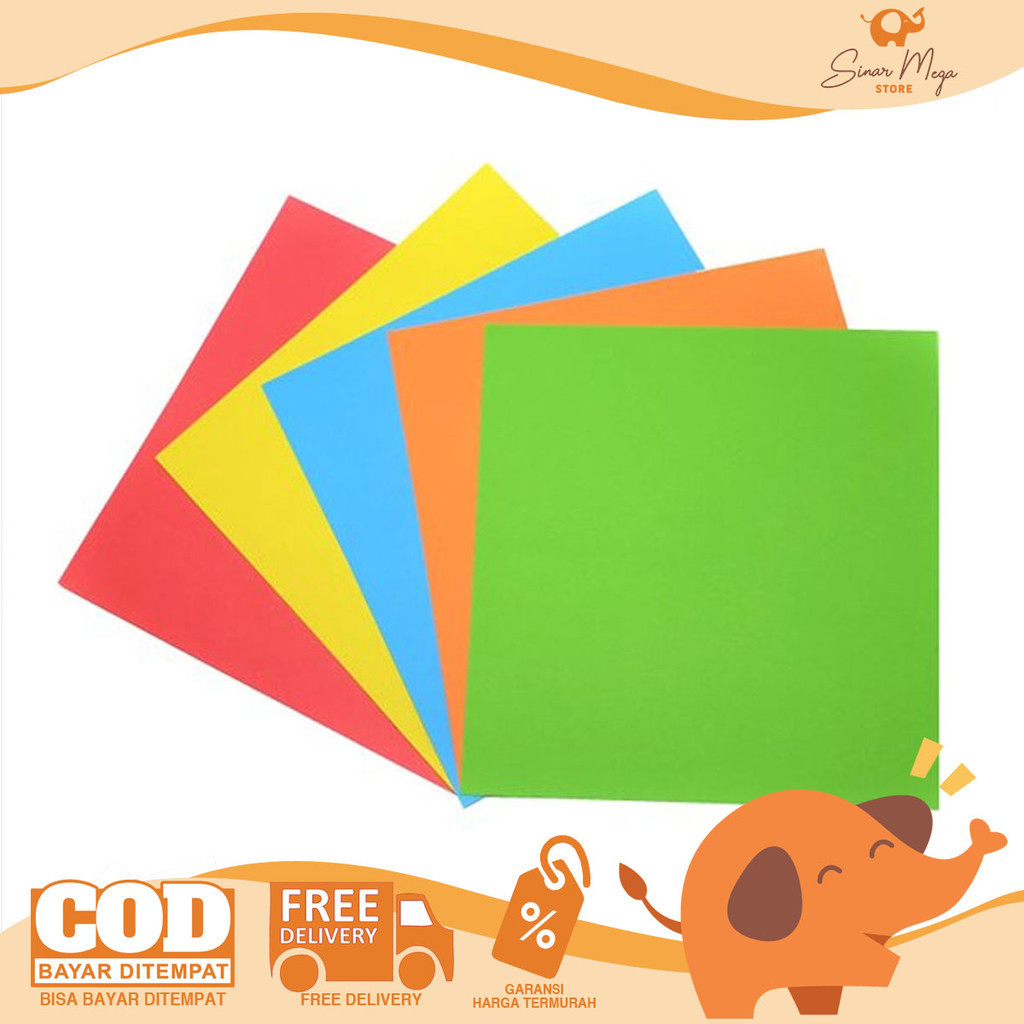 

Forte Origami Double Face Flourescent Isi 20x20cm 25 Sheet/ Kertas Lipat Warna Murah